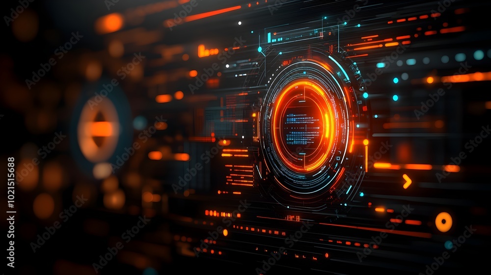 Poster cutting edge digital data display with advanced generative ai powered visualization featuring a slee