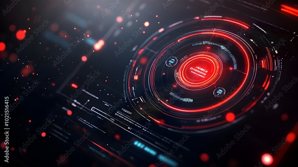 Poster breathtaking futuristic technology background featuring an intricate hud display with sleek digital 