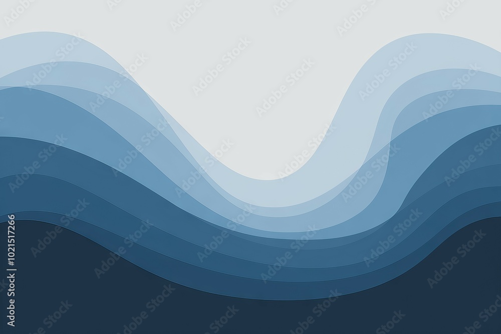 Poster abstract blue waves. blue layered waves abstract background. ideal for website and digital design.
