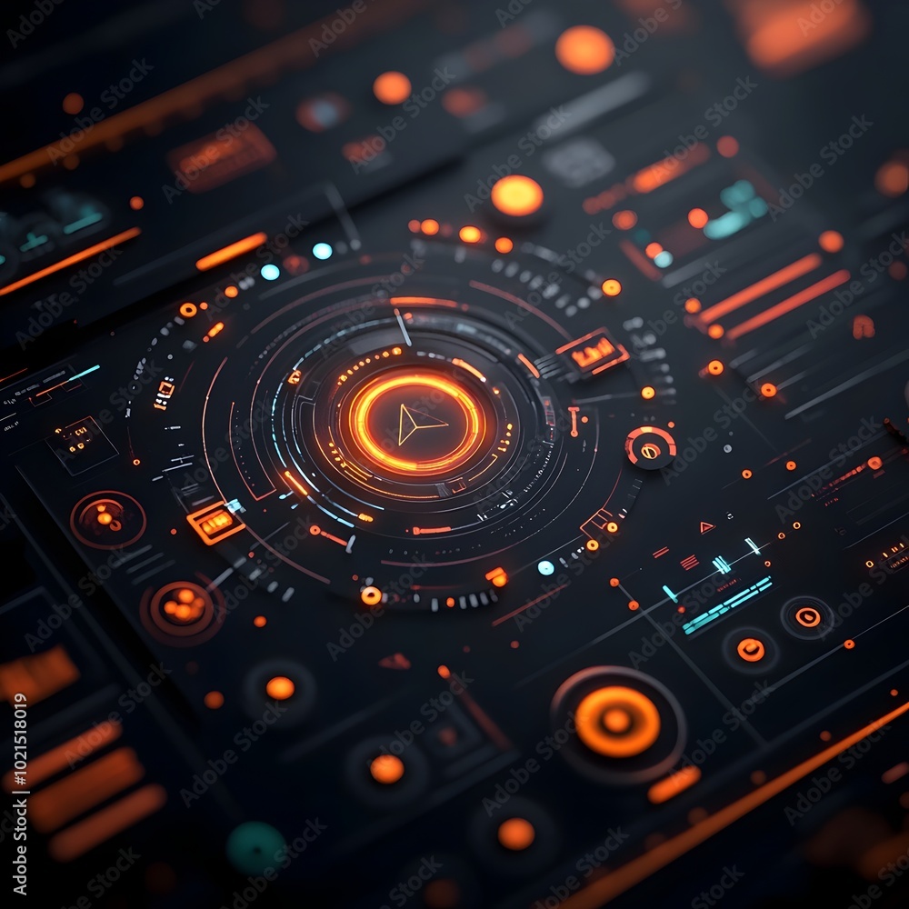 Poster a visually captivating and technologically advanced backdrop showcasing a dynamic futuristic user in