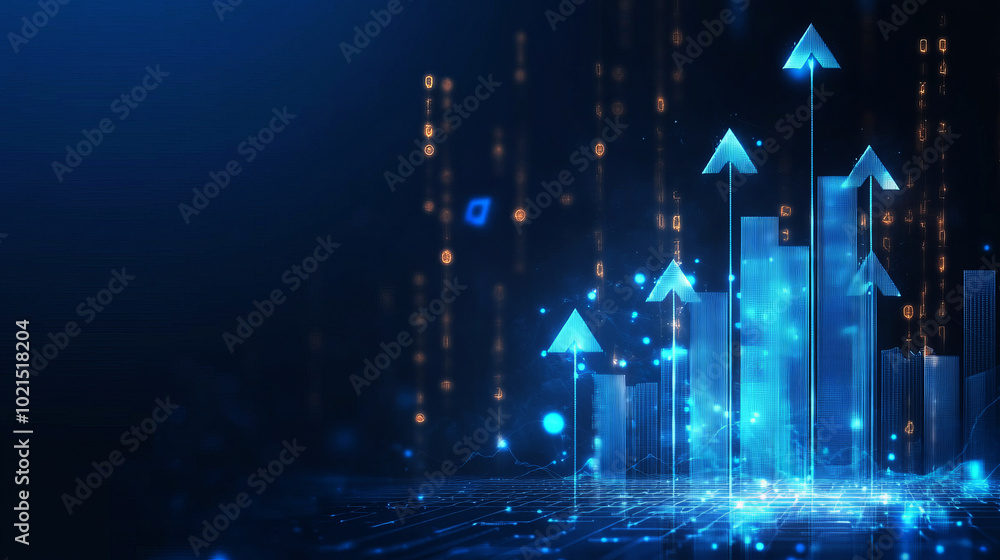 Poster abstract background with arrow