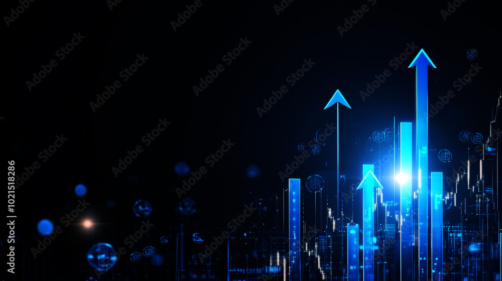 Poster abstract background with arrow