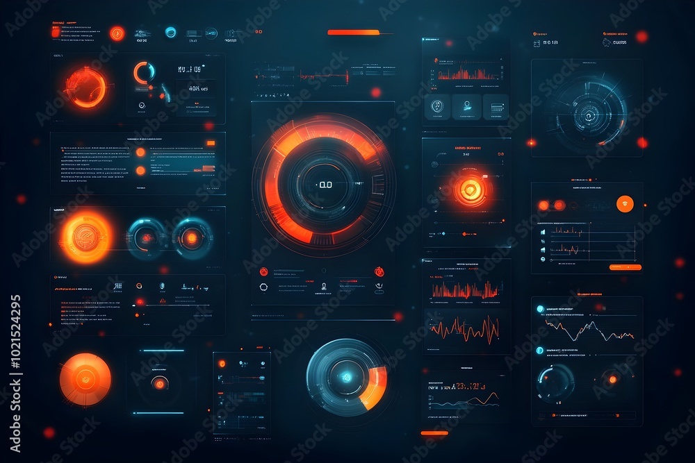Poster sophisticated futuristic user interface design showcasing dynamic hud display and immersive minimali