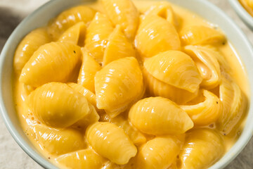 Warm Homemade Macaroni and Cheese Pasta Shells