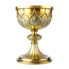 golden cup isolated on white