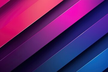 Fototapeta premium Abstract Geometric Design with Diagonal Stripes in Shades of Pink, Purple, and Blue