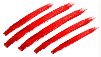 three red slash marks or slash stripes isolated
