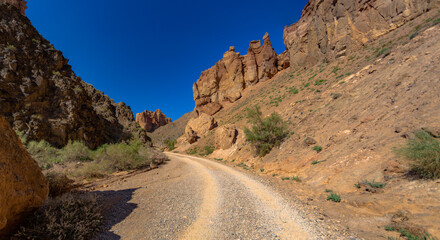 View of the Charyn Canyon. South-Eastern Kazakhstan, Almaty region
