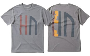 Men's Grey T-Shirt in 3D Crisp Details Highlighting Fabric on Clean White Background