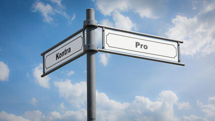 Signposts the direct way to pros versus cons