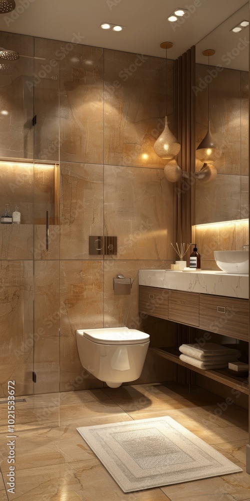 Poster Modern Luxury Bathroom Interior Design