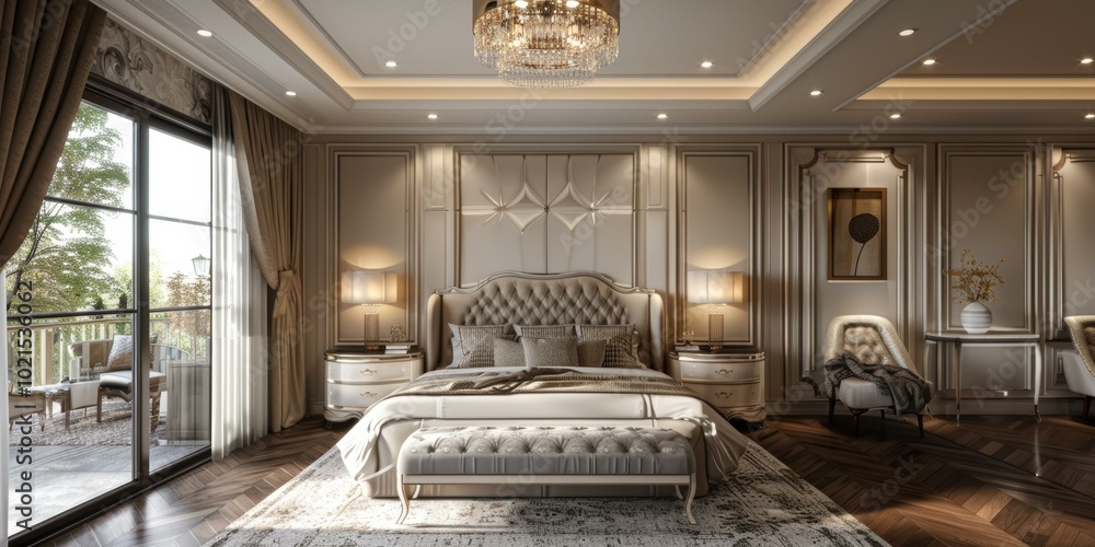 Poster Elegant Luxury Bedroom Interior Design