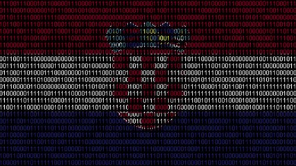 Binary code on flag of Croatia. Program source code or Hacker concept on Croatian flag. Croatia digital technology security, hacking or programming concept. - Powered by Adobe