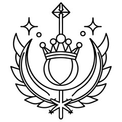 set of heraldic elements