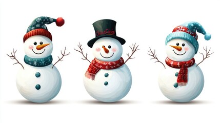 Cheerful Snowmen for Holiday Celebrations