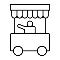 Seller Vector Line Icon Design