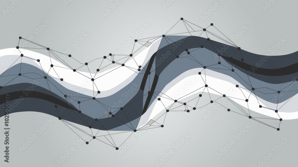Poster abstract wave pattern. abstract background with a wavy, flowing pattern. the graphic represents conn