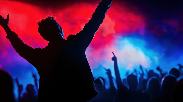 Energetic Dancer Performing Toprock Moves on Stage