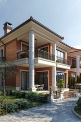 Elegant Mediterranean Style House Exterior Design