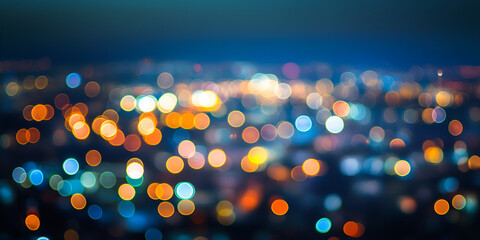 Colorful Urban Bokeh Light Abstract