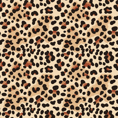 leopard print design stylish seamless vector pattern for print, animal skin texture