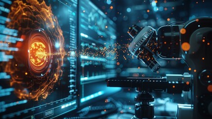 microscope and virus