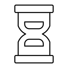 Hourglass Vector Line Icon Design