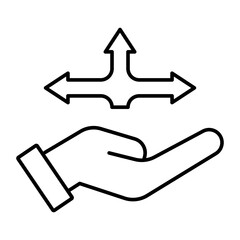 Guidance Vector Line Icon Design
