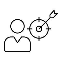 Purpose Vector Line Icon Design