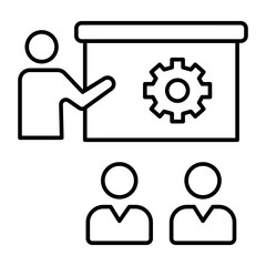 Training Vector Line Icon Design