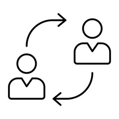 Turnover Vector Line Icon Design