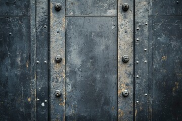 Fototapeta premium Weathered Metal Surface with Rivets and Bolts
