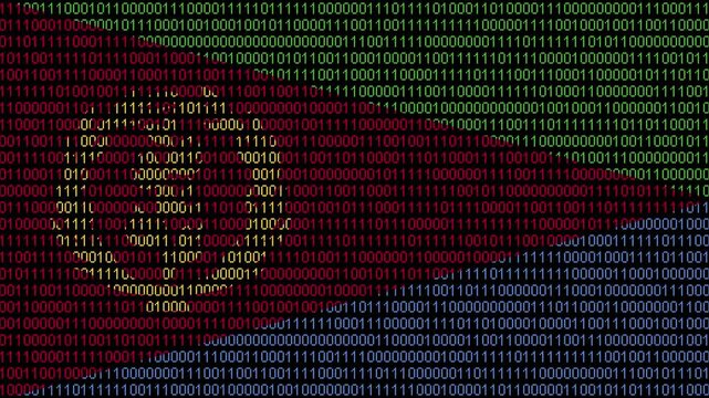 Binary code on flag of Eritrea. Program source code or Hacker concept on Eritrean flag. Eritrea digital technology security, hacking or programming