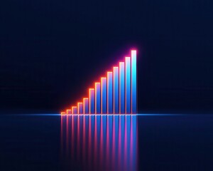 Digital bar graph comparing fixed income fund yields to market benchmarks, investment analysis, secure growth