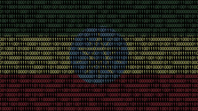 Binary code on flag of Ethiopia. Program source code or Hacker concept on Ethiopian flag. Ethiopia digital technology security, hacking or programming
