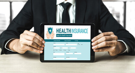 Health insurance web site modish registration system for easy form filling