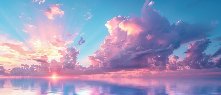 Serene Twilight Sky Over Calm Waters