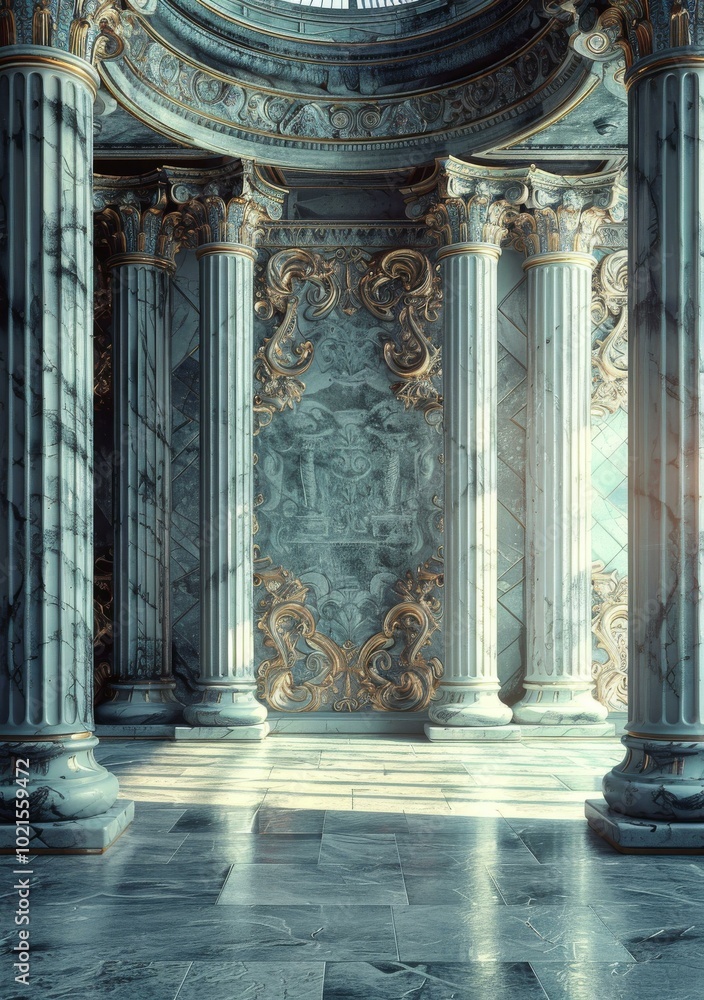 Wall mural Antique Marble Hall Interior Design