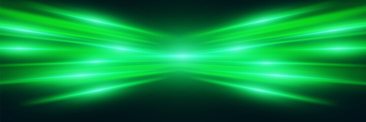 Neon glowing lines high speed. Neon trail effect.