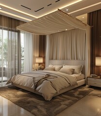 Luxury Bedroom Interior Design with Canopy Bed
