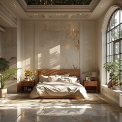 Elegant Bedroom with Natural Light