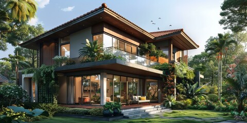 Modern Tropical Villa Exterior Design