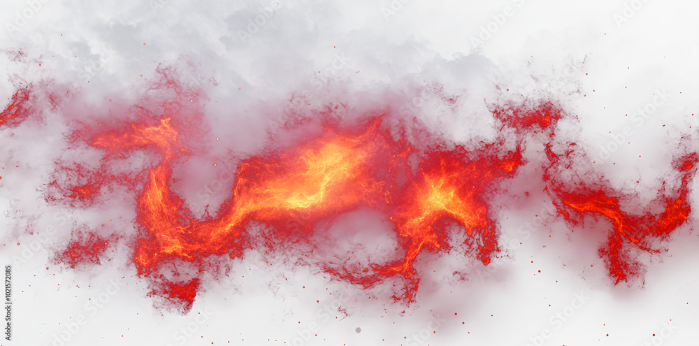 Poster fire background with space for design. toned fiery red sky with flame effect.
