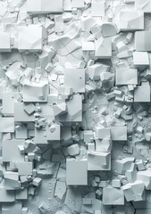 3D illustration of a cracked eggshell