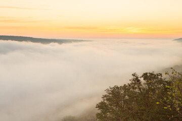 Picturesque Landscape of Rural Moldova. Idyllic Countryside Landscape in Republic of Moldova. Rolling Hills and Farmland in Europe.