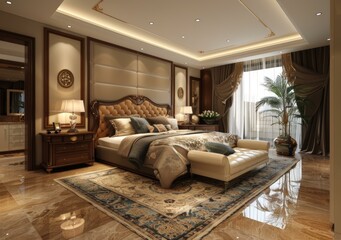 Luxury Bedroom Interior Design Illustration