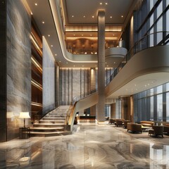 Obraz premium Modern Hotel Lobby Interior Design