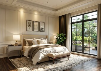 Luxury Bedroom Interior Design Illustration