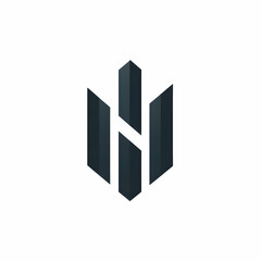 Geometric Strong Black Illustration logo icon of a Abstract Shape