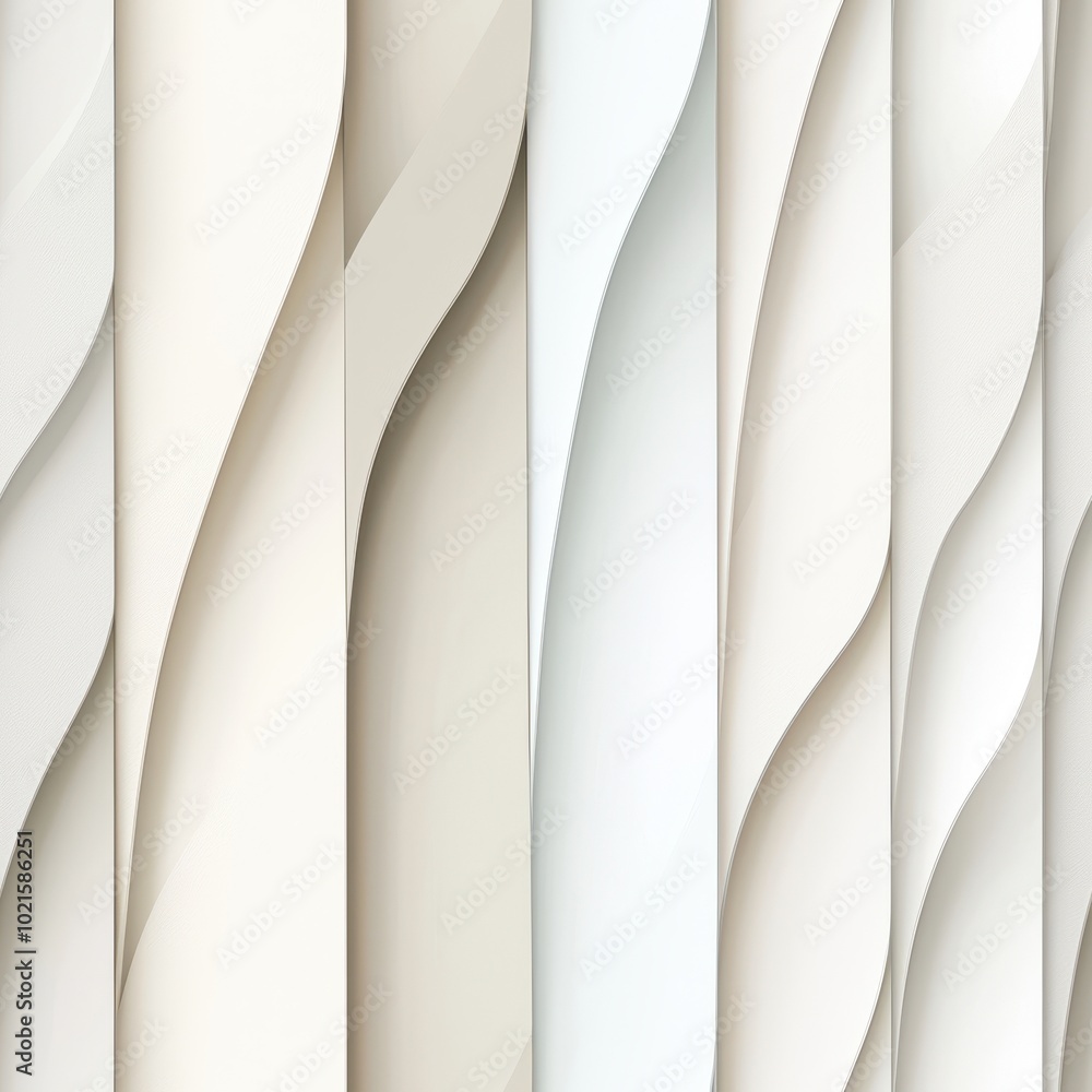 Poster soft organic waves in minimalist abstract style, seamless pattern